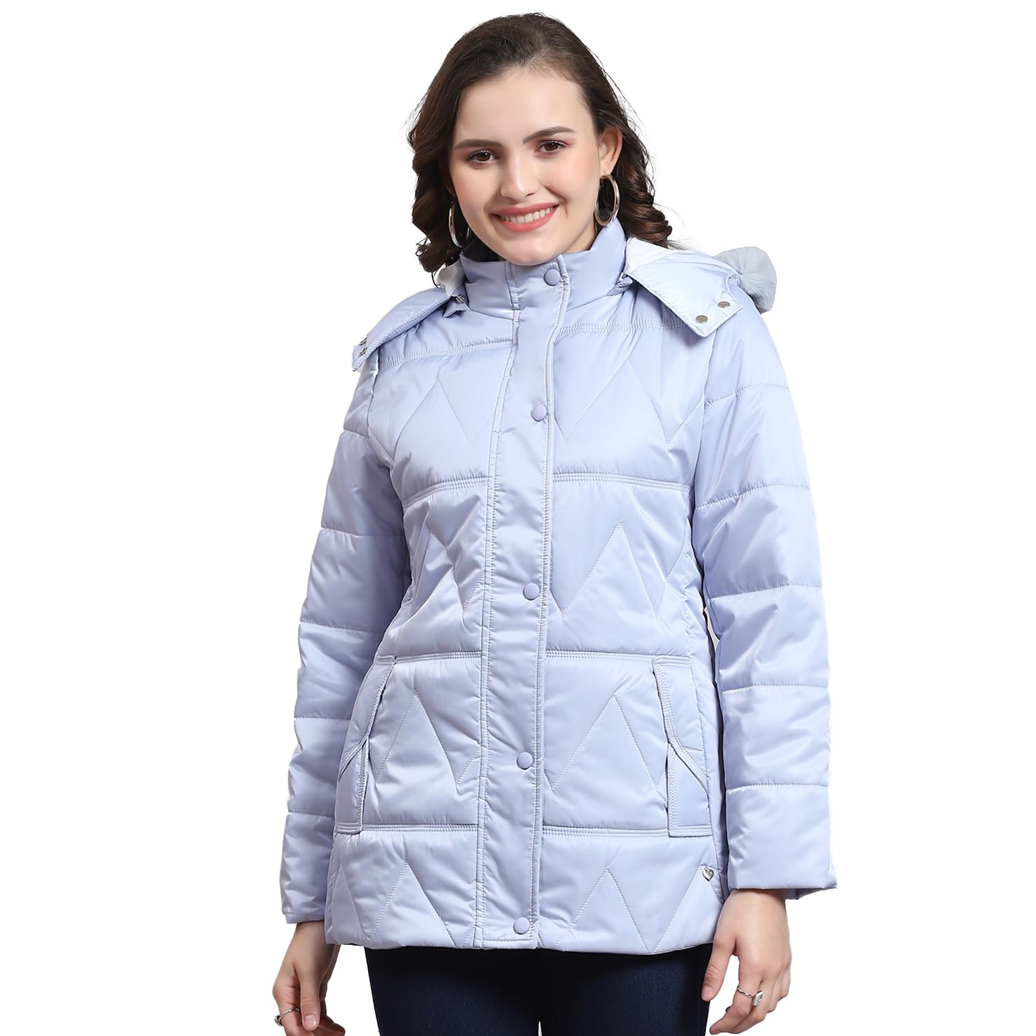 monte carlo Womens Solid Full Sleeve Hooded Neck Casual Jacket (223062578)-picture-20