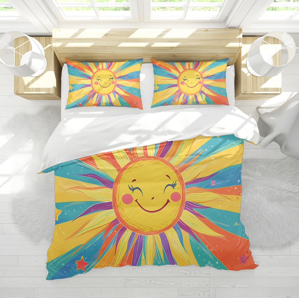 Couverture de couette en microfibre 220x240cm bohemi mid century avec 2 taies d'oreiller