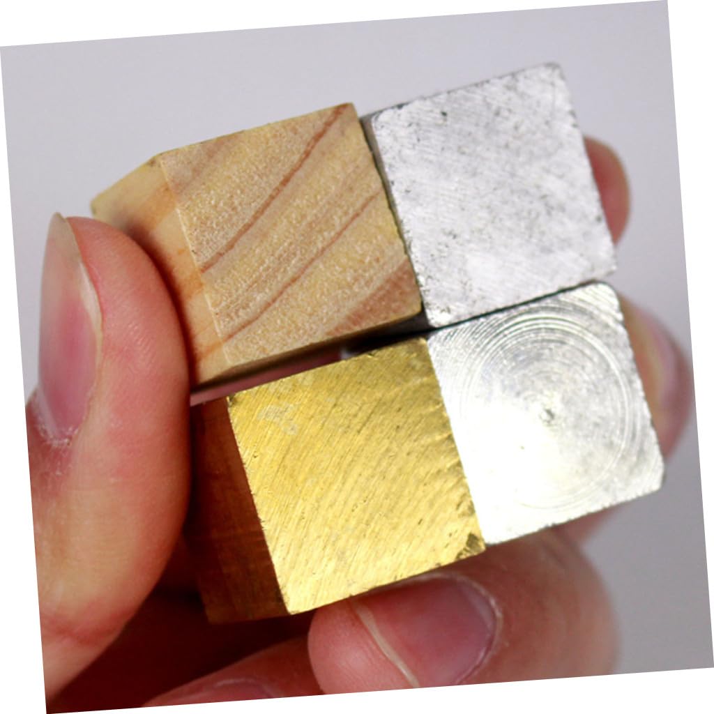 Set di 4 Blocchi per Misurazione Densità in Laboratorio di Fisica, Cubo di Ferro, Blocco di Alluminio e Legno, Materiale Scientifico per Laboratorio Didattico