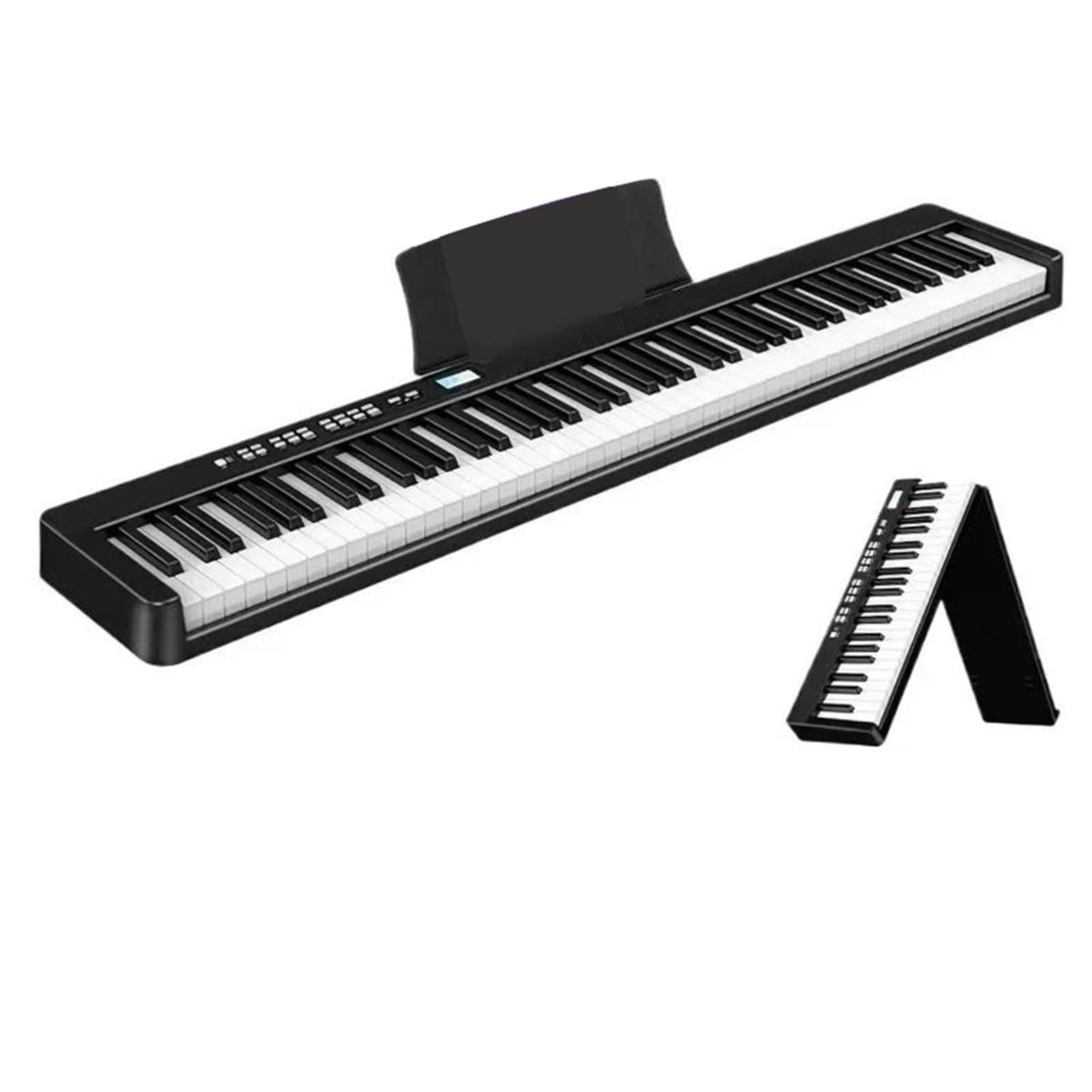 Tastiera Elettronica Professionale Pianoforte Elettrico Pieghevole Portatile 88 Tasti Per Principianti Adulti Strumenti A Tastiera Professionali Organo Elettronico(Black)
