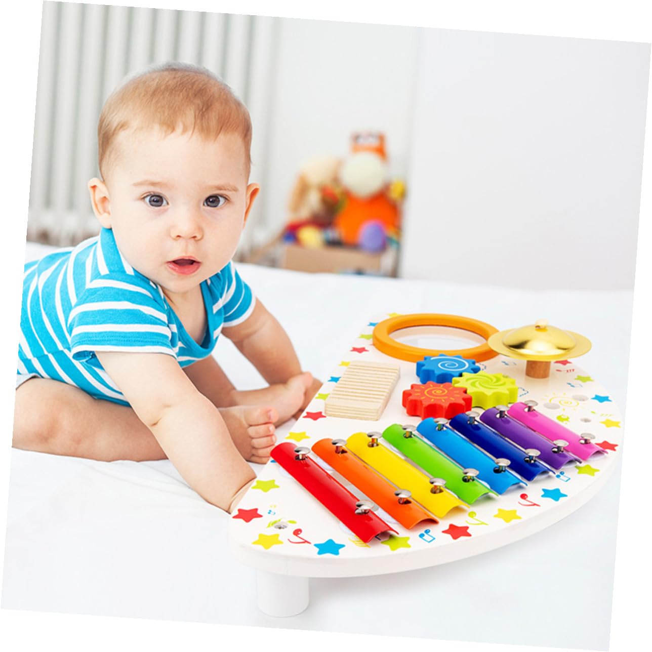 SUPVOX Xilófono de Juguete de Madera para Instrumentos Musicales Xilófono para Bebés y Pequeños Casa de Juguete