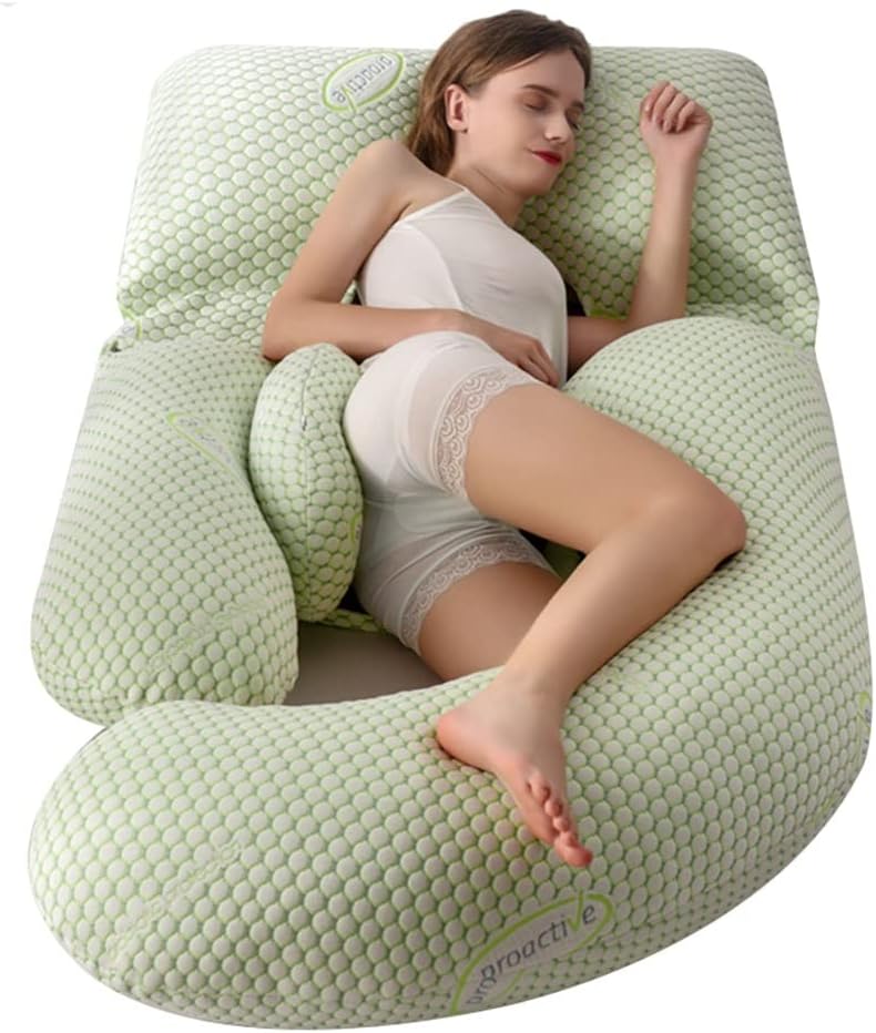G-Shaped Maternity Pillow, Pregnancy Sleeping Pillow Maternity Nursing Pillow, Individual Support Pillow/Removable Cover (Color : Style 2, Size : 180x75x20cm) (Style 1 180x75x20cm)