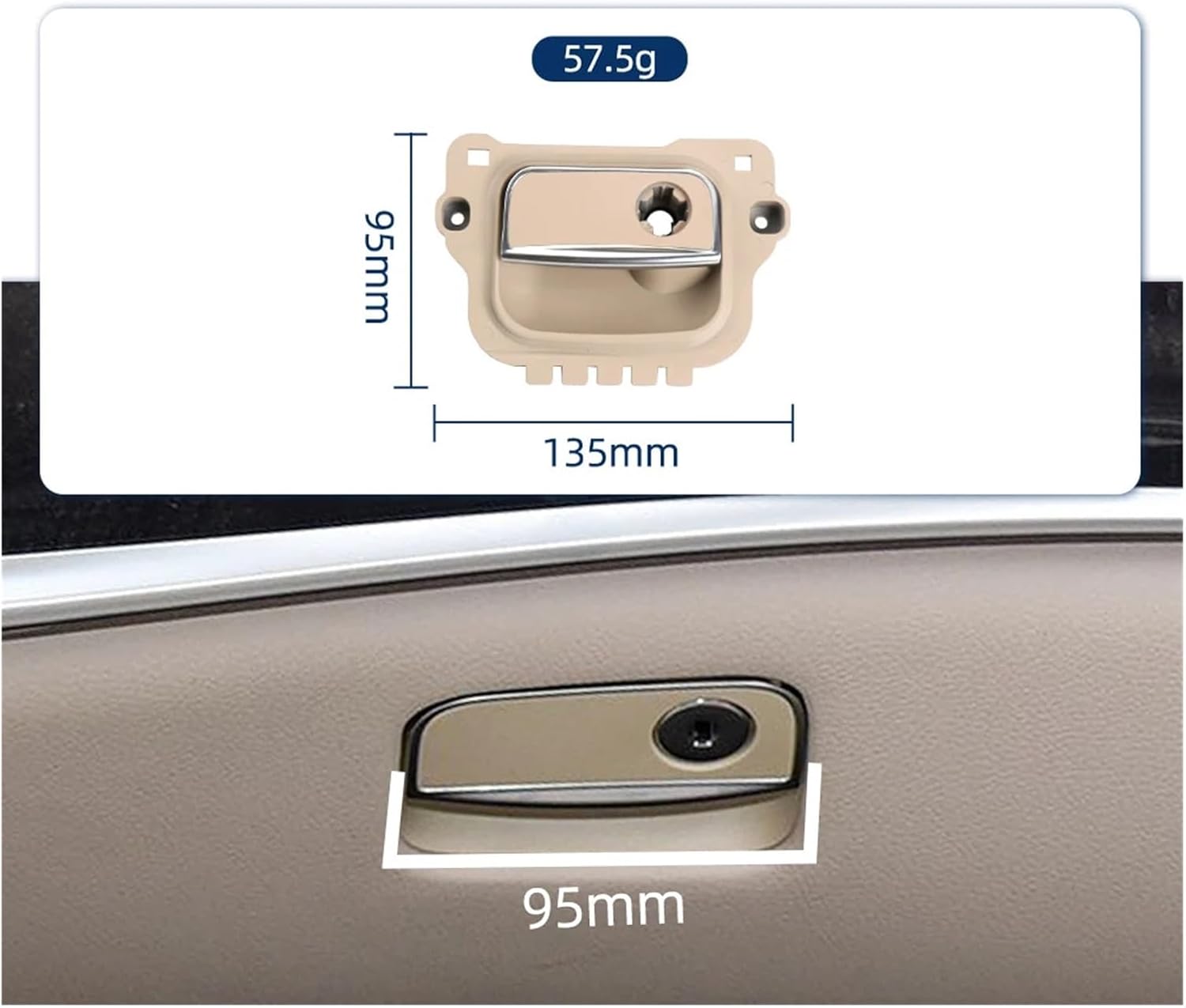 Car Glove Box Lock Latch Handle 2226805204 for W222 S Class Sedan X222 2014-2020 Black Gray Beige(Black)