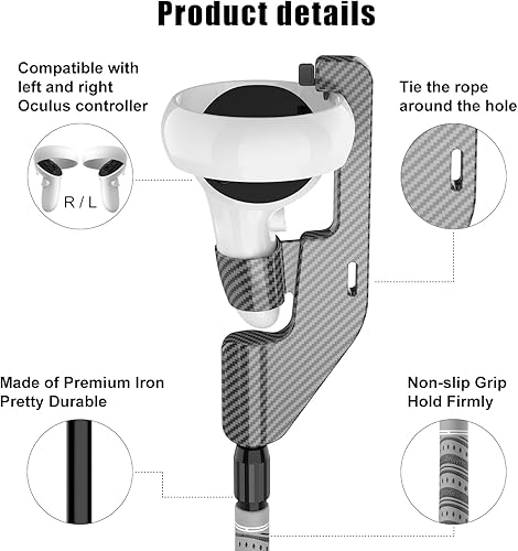 Miniatura 7 de 2023 Upgraded VR Golf Club for Oculus Quest 2 Oculus Golf Club Attachment Adapter for Oculus Quest 2 Controller and Oculus Quest 1 VR Golf Club