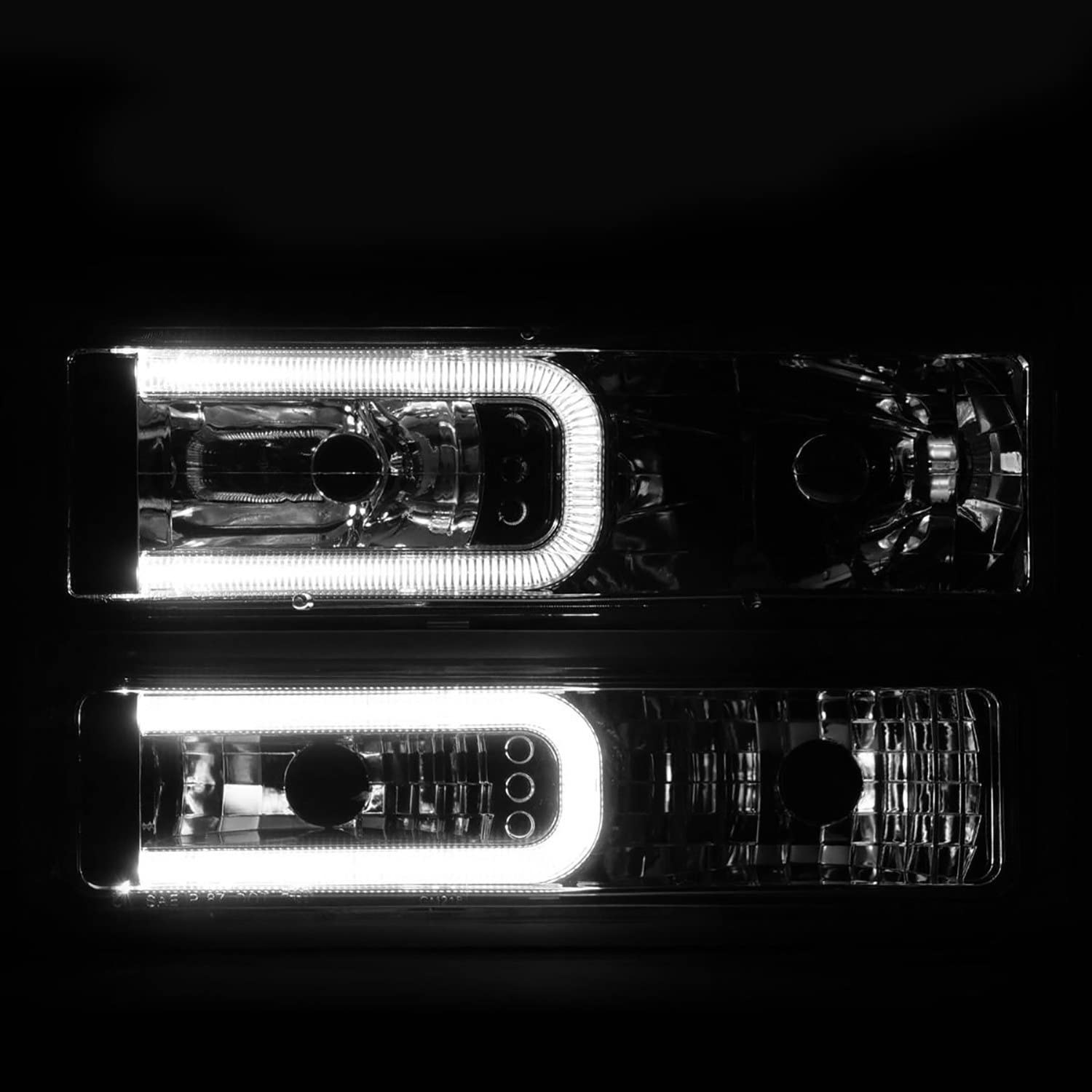 Amazon.com: ANZO (111529) 88-98 Chevrolet C1500 Crystal Headlights