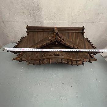 マス屋根 木製彫刻 神社 仏壇 仏具 寺社  建築模型 神殿 神棚 オブジェ Amazon.co.jp: マス屋根 木製彫刻 神社 仏壇 仏具 寺社 建築模型