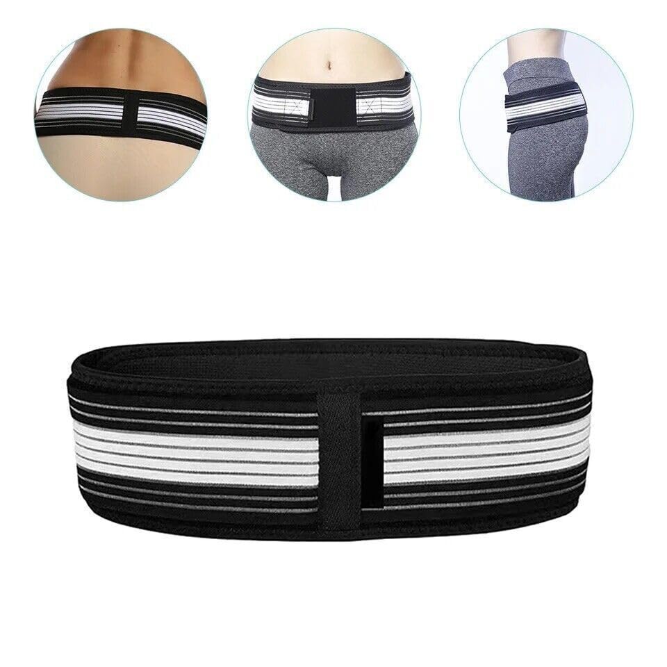 Miniatura 4 de Sacroilíaco SI Cinturón de cadera para articulaciones de espalda baja para hombres y mujeres, soporte de cadera para dolor de cadera, cinturón
