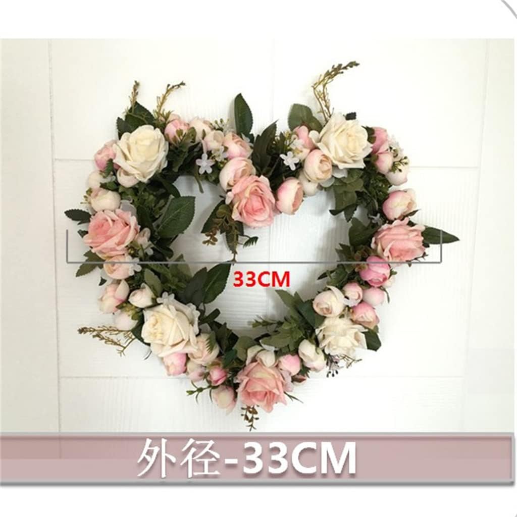 Rose Simulation Artificial Hanging Decoration Door Wreath Lintel Flower