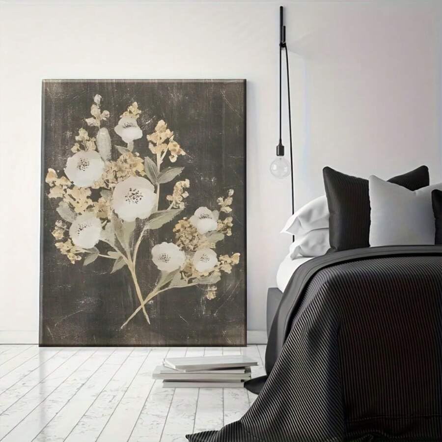 Toiles imprimées fleurs pour habiller un mur vide de couloir
