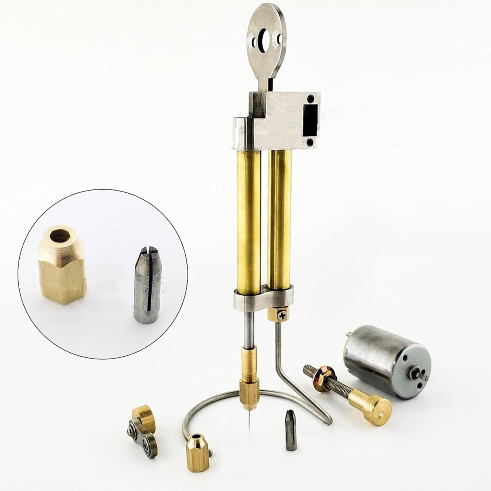 Handheld Single Needle Embroidery Stitch Machine Electric Draft Tool with Adjustable Speed for DIY Pattern Making on 1-8 Sheets
