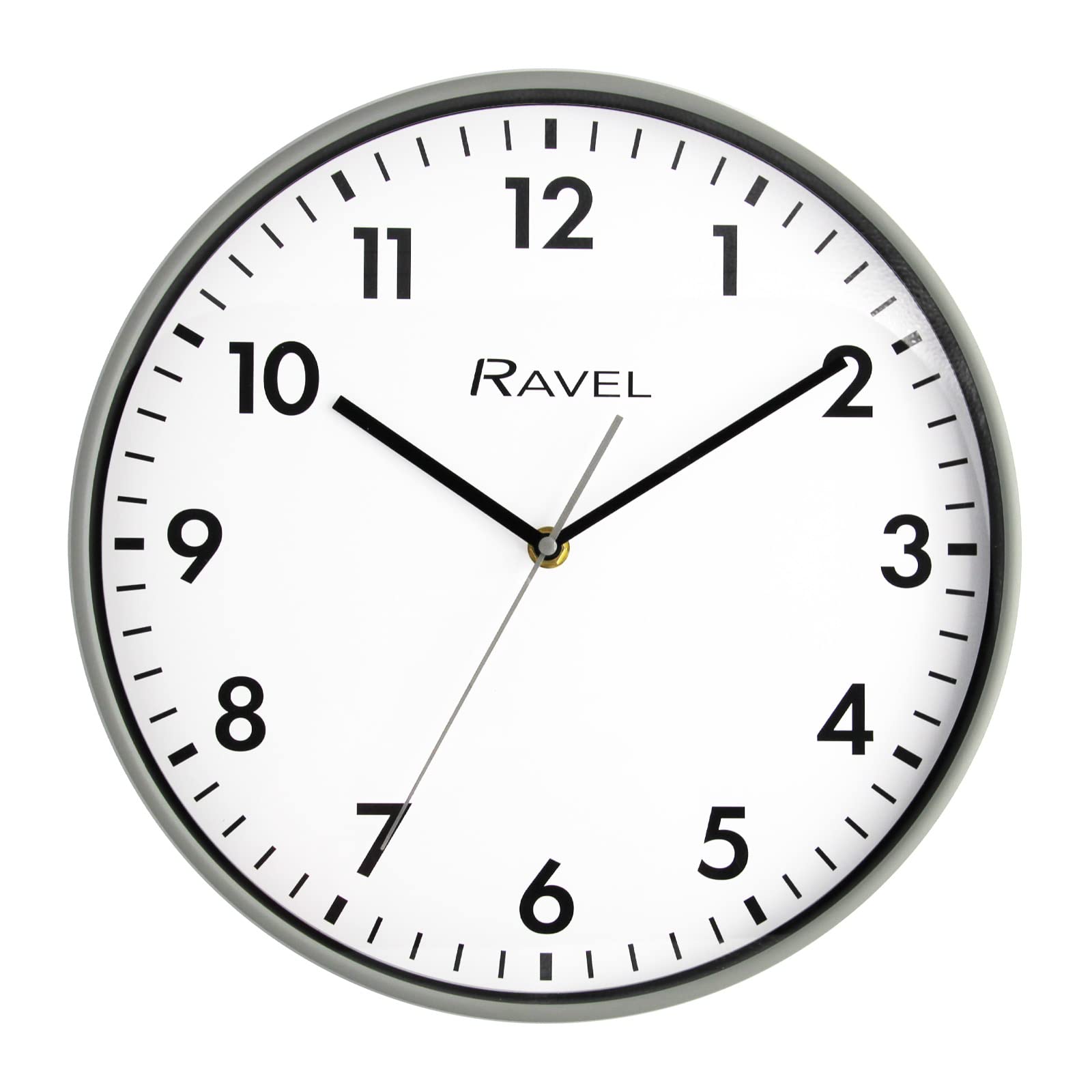 Ravel - Modern 30cm Office and Kitchen Wall Clock - Analogue Quartz - RWC.30.13 - Grey