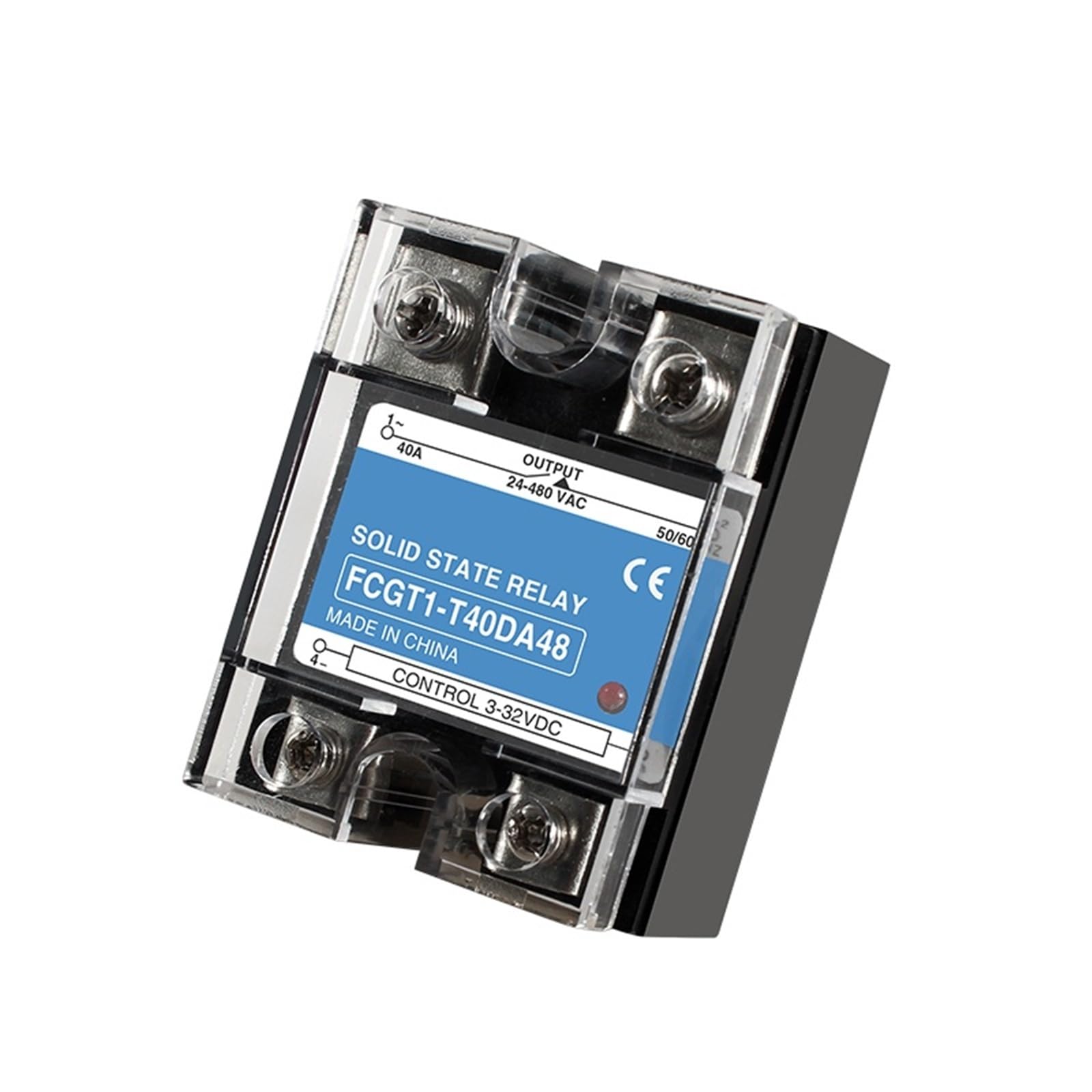 Relais SSR 25 A monophasé sortie 3-32V CC 24-480V CA pour commande de puissance - 4