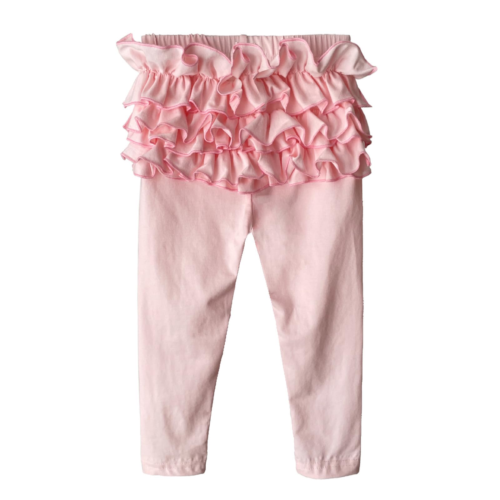 HOOLCHEAN Baby Toddler and Little Girls Ruffles Buttocks Leggings Solid Color Pants