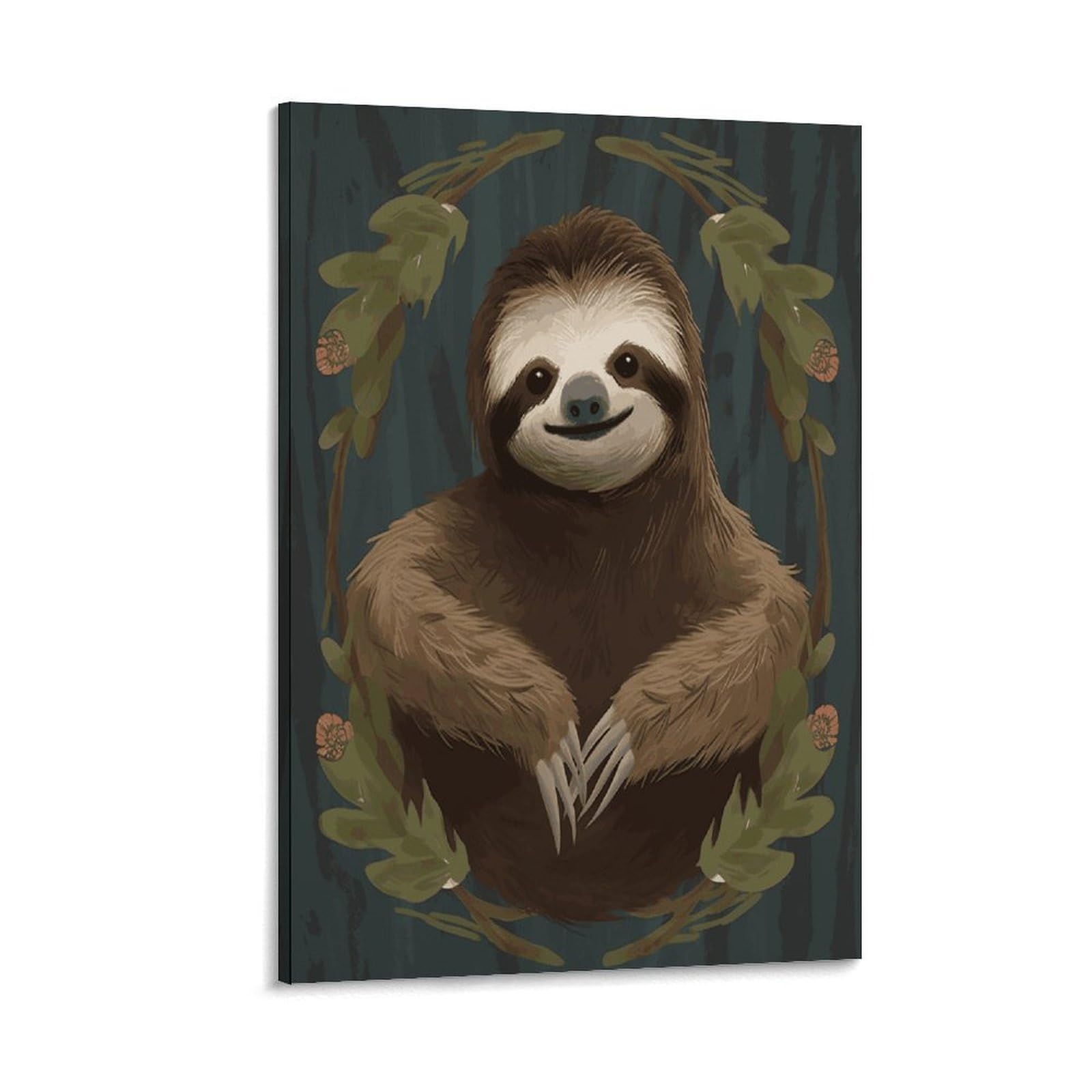 LDGSUPH Sloth Canvas Wall Art Prints Hangable Decor Painting for Wall Prints Painting Artwork Modern Decorative Artwork Ready to Hang Wall Pictures for Home Decor 24x36inch(60x90cm)