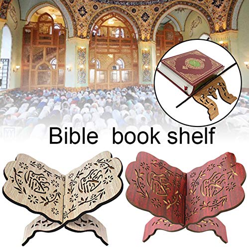 Hifuture123 Koranstandaard retro gesneden moslimitische leesboekenrek inklapbaar Eid Mubarak gebedboekhouder voor… - Image 7