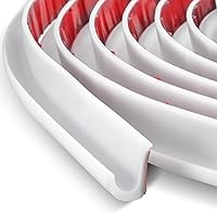 Tondiamo 40ft RV Rain Gutter 1/2 Inch Drip Rail - Flexible PVC J-Shape Roof Diverter with Adhesive Backing for RVs, Vans, Motorhomes (White)