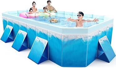 Alwgreen Large Folding Pool for Household Use, 2024 Improved Factory Direct Sale, ST Safety Certified, No Assembly Required, High Temperature Resistant, Abrasion Resistant, Safe and Non-Toxic, For
