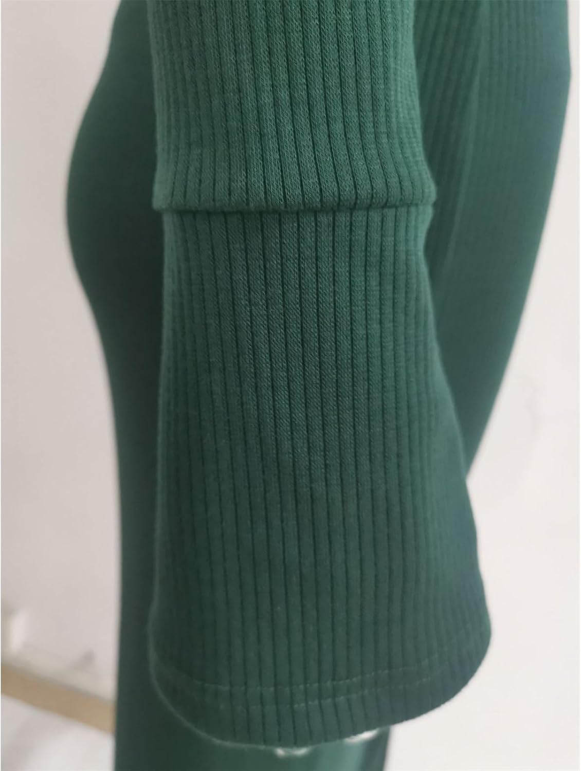 Generic Women's V Neck Button Down Long Sleeve Dress Cardigan Ribbed Knit Sweater Dress Casual Bodycon Party Maxi Dress