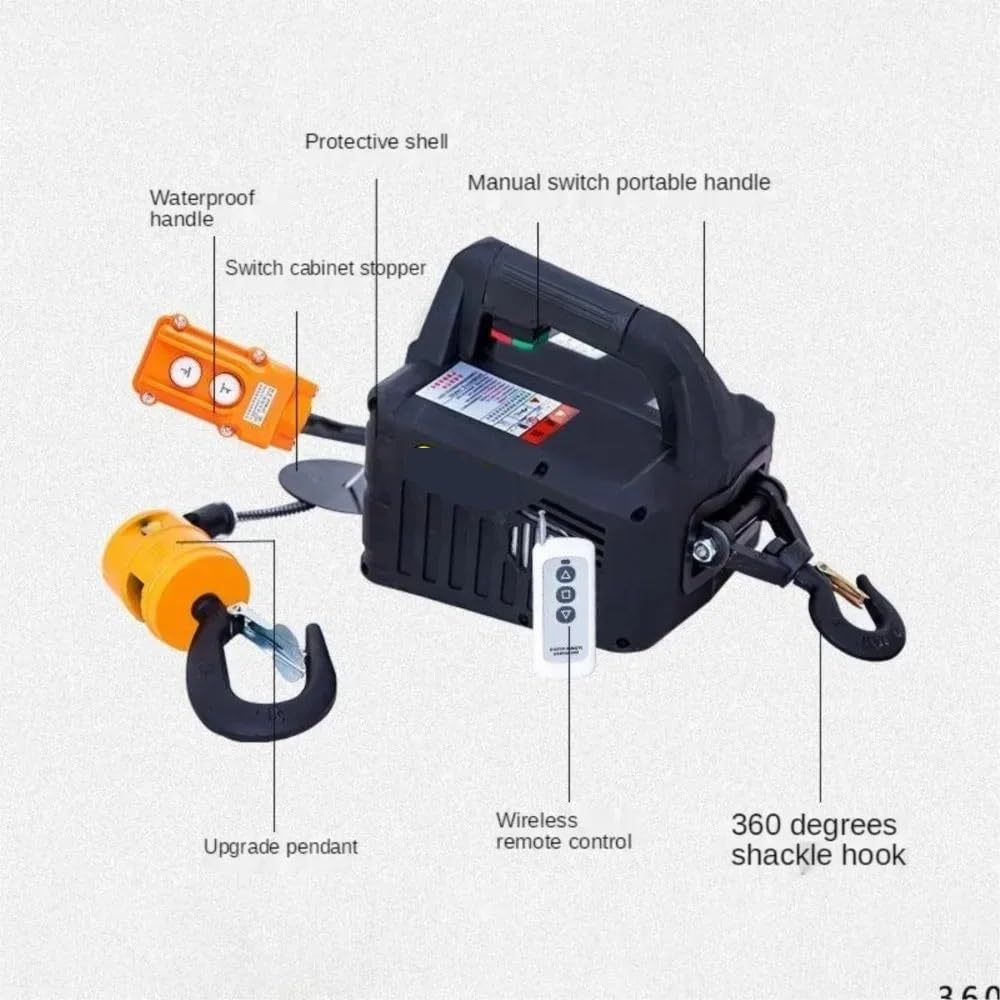Wciągnik elektryczny Wciągarka na kable elektryczn Bezprzewodowa wciągarka zdalnie sterowana o mocy 1500 W