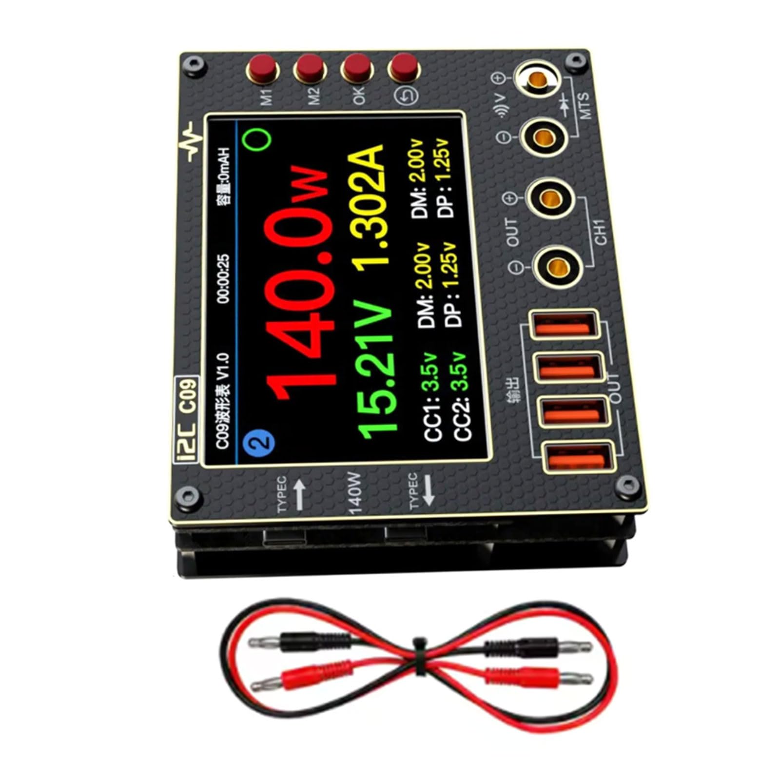 Industrie Multimeter für die elektronische Diagnose, 0–40 V, Doppelkanalmessung, 0, 01 s Dioden Scan Fähigkeit, hochpräzises Schaltkreis Diagnose Tool