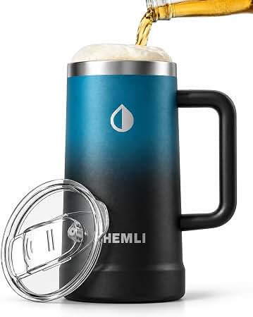 Amazon.com: STANLEY Stay-Chill Beer Stein, 24 oz, Hammertone Frost