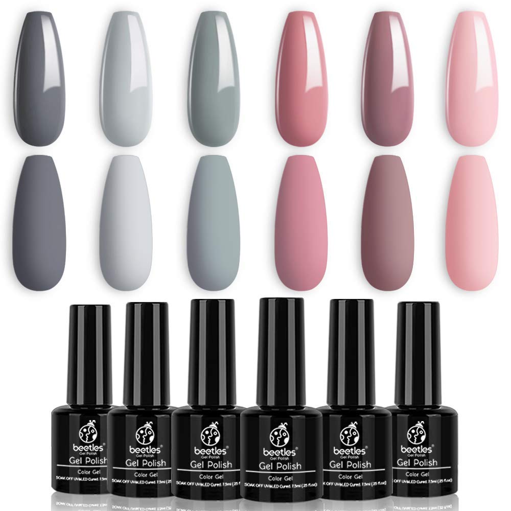 Buy Beetles Gel Nail Polishes- Bridesmaid Beauty Classic Nude Gray Pink ...