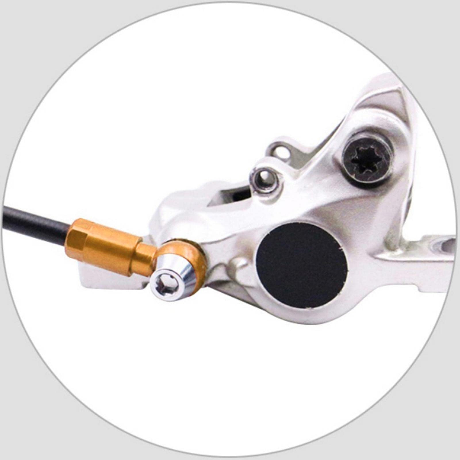 Hydraulisches Scheibenbremsschlauch-Set für Fahrräder, mit Oliven-Einsatz-Anschluss, Gold, 2 m, 5 Stück