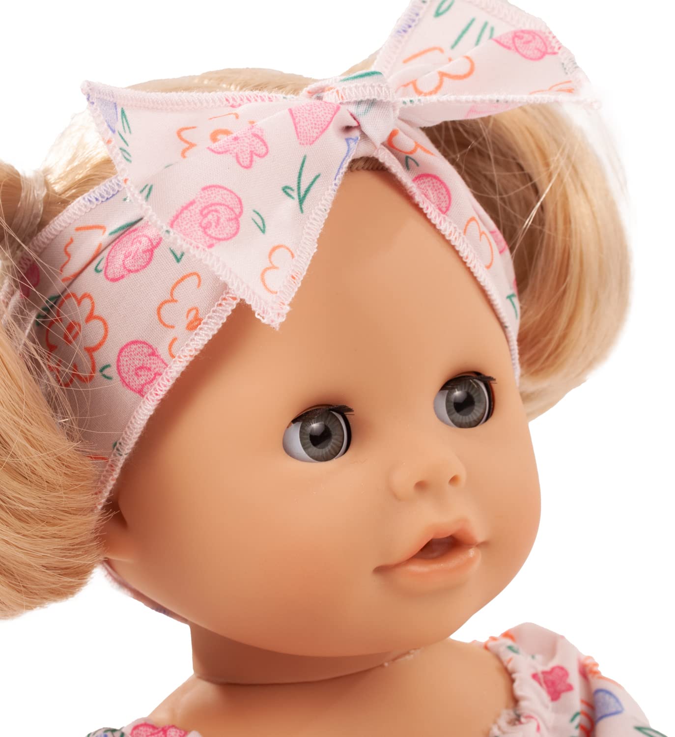 Götz 2353252 Sleepy Aquini Girl BliBlaBlume bambola da bagno 33 cm | per bambini dai 3 anni, bambola bebè, capelli biondi, corpo rigido, occhi azzurri chiudibili, funzione beve e fa pipì