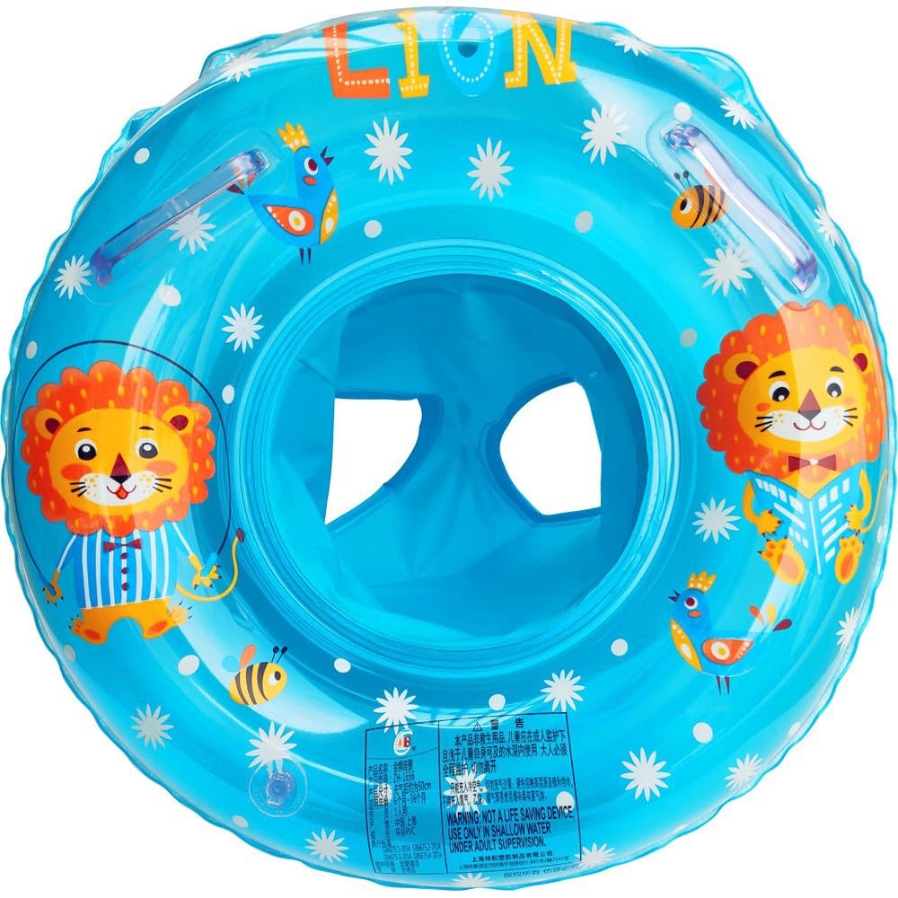 Baby Swimming Float, Inflatable Baby Pool Floats, Children Waist Swim Ring with Float Seat, Inflatable Floats Swimming Ring for Infant Toddler Kids - Blue ﻿