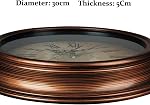 Topkey 12 Inch Wall Clock Silent Non-Ticking Vintage Roman Numerals Round Wall Clocks for Living Room Kitchen Bedroom Home Office (Battery Not Included) - Bronze