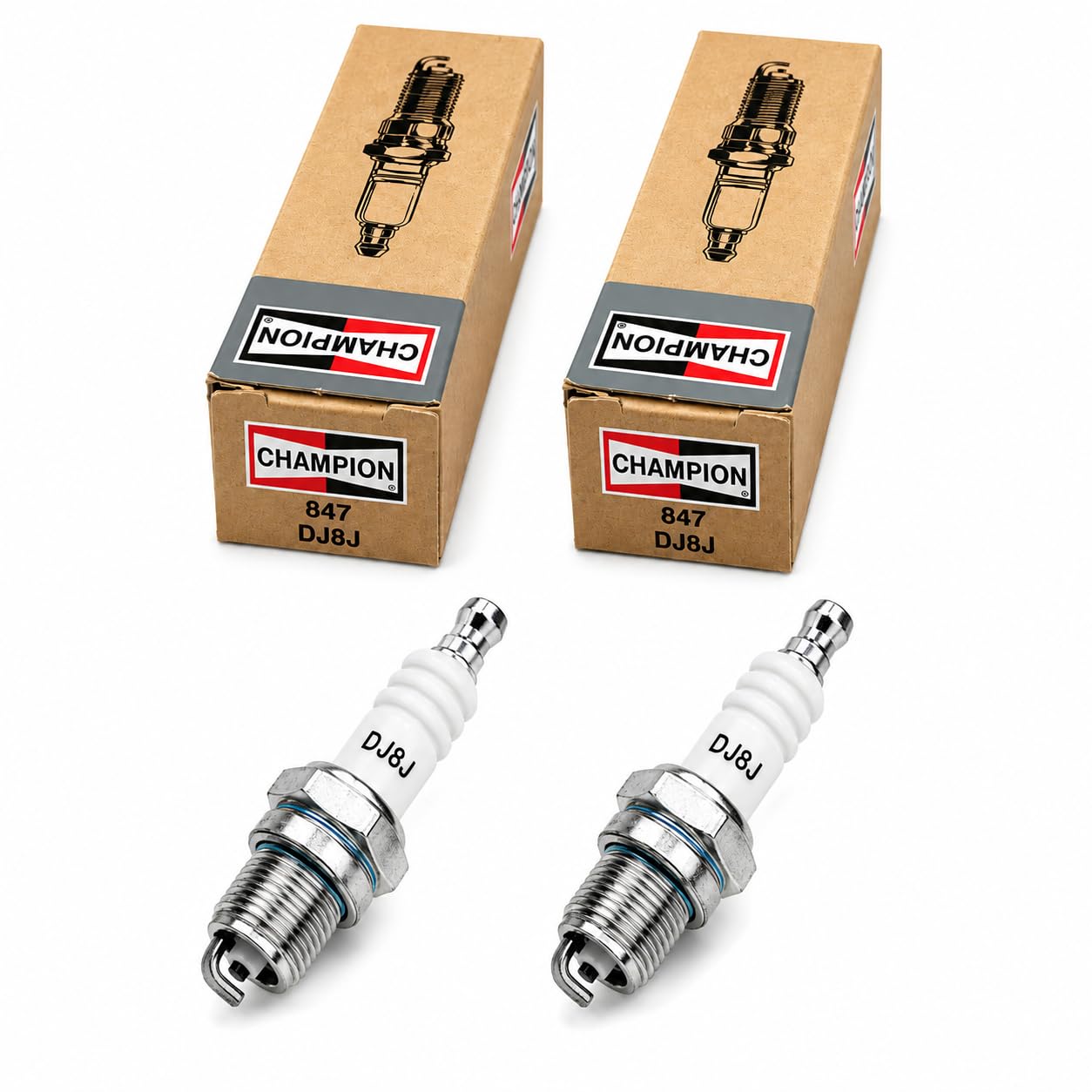 Amazon.com: Champion DJ8J Pack of 2 Spark Plugs : Automotive