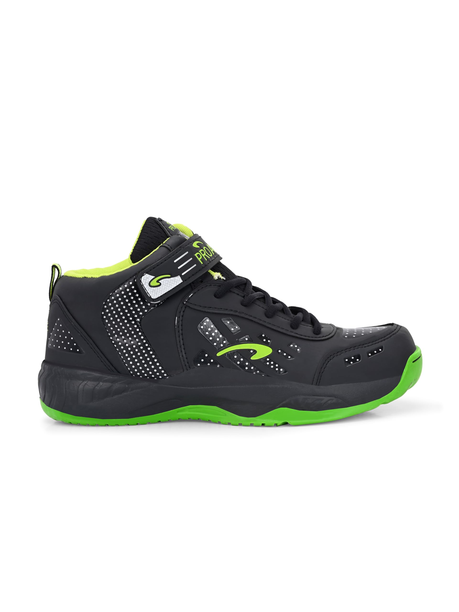 Pro ASE Basketball Shoes with Rubber Sole & Breathable Upper | Indoor & Outdoor Court | Shock Absorption Lining, Anti-Slip, Lightweight & Durable with Velcro for Best Fit | Men, Women & Unisex | Black, Green, Orange, Blue-image-23