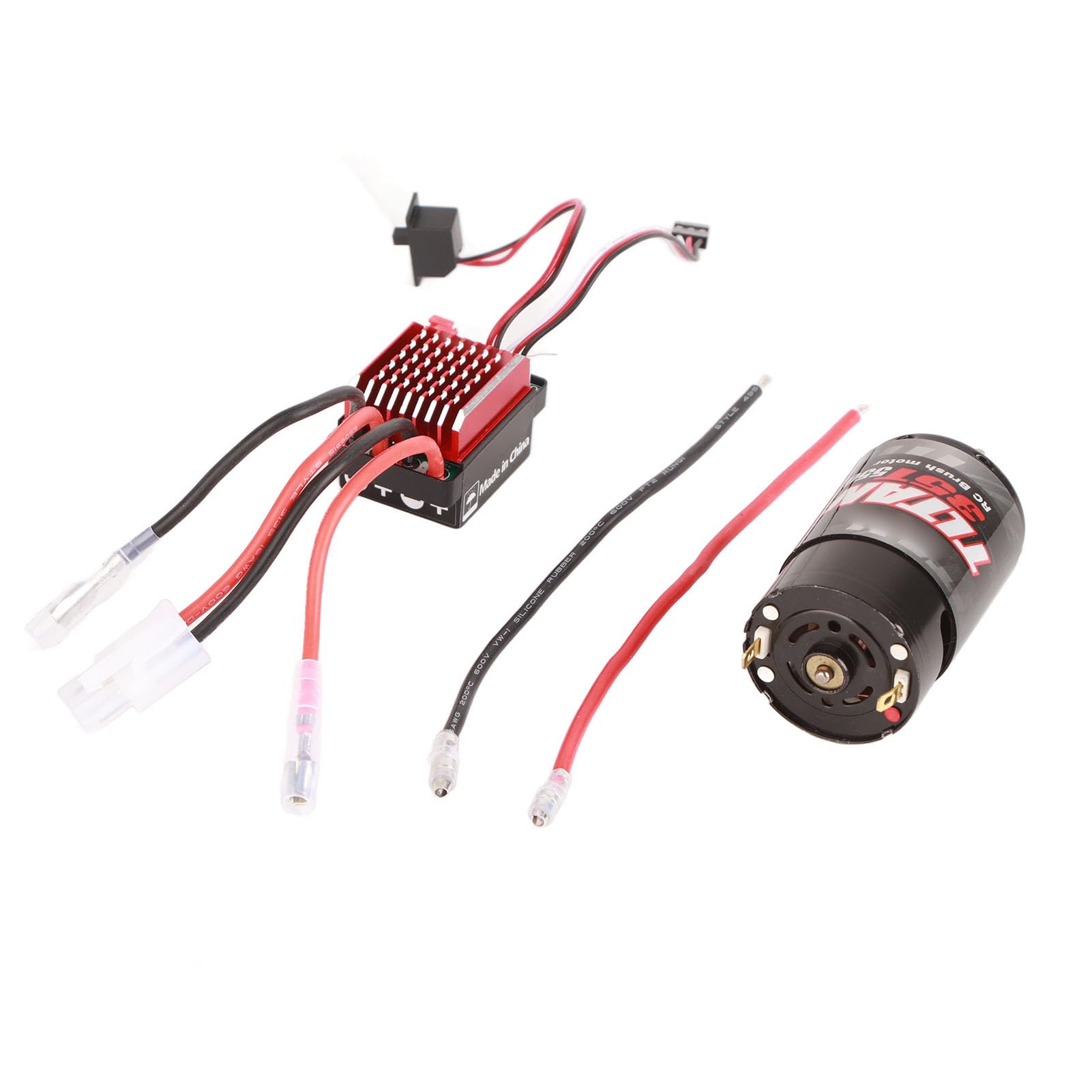 ESC RC Brushed Motor, 360A Brushed Electronic Speed Controller + 550 Brushed Motor 1:10 RC Car Upgrade Spare Part(35T)