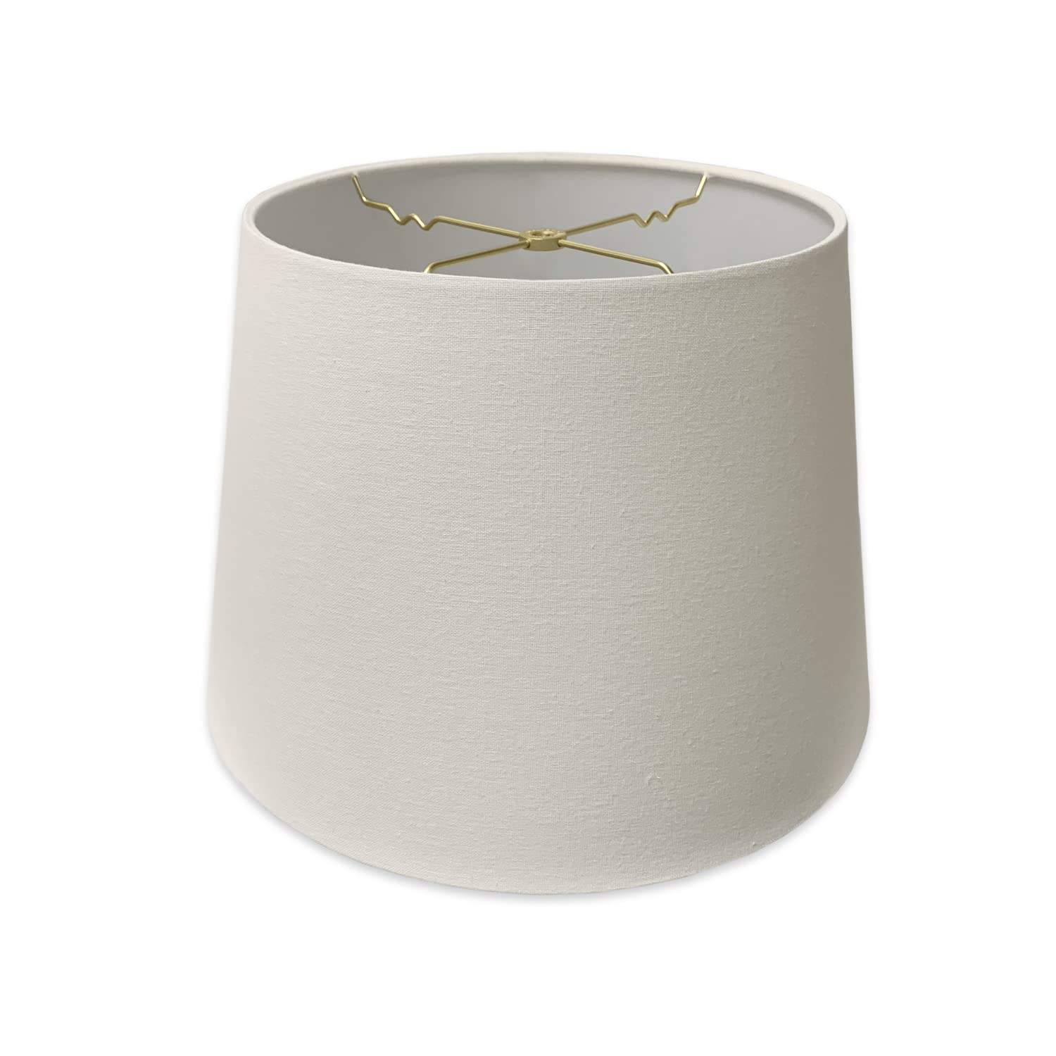 Royal Designs, Inc. Tapered Shallow Drum Hardback Shade, HB-606-16LNWH, Linen White, 12 x 16 x 11