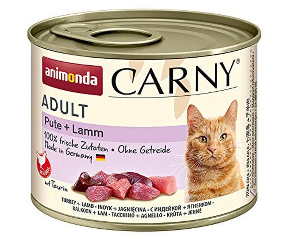Animonda Carny Wet Cat Food Turkey + Lamb (6 x 200 g), Cat Wet Food without Grain and Sugar, with Fresh Meat Ingredients โ image 1