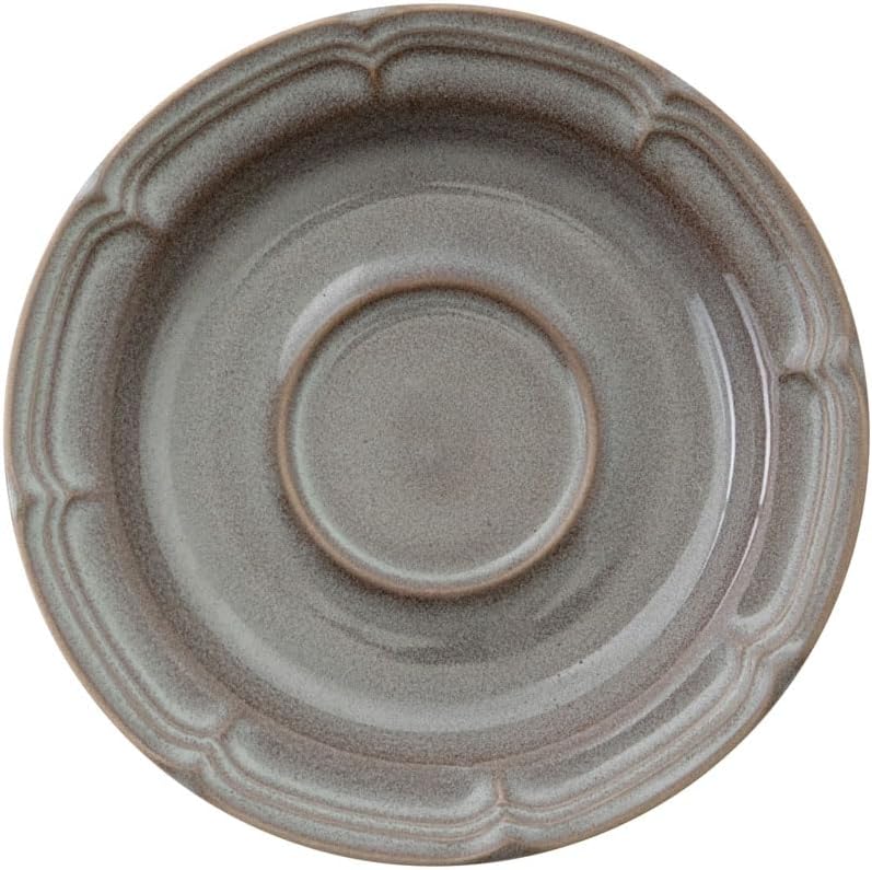 Koyo Pottery 15973055 Raffine Storm Gray All-Purpose Saucer, Dishwasher Safe, Made in Japan