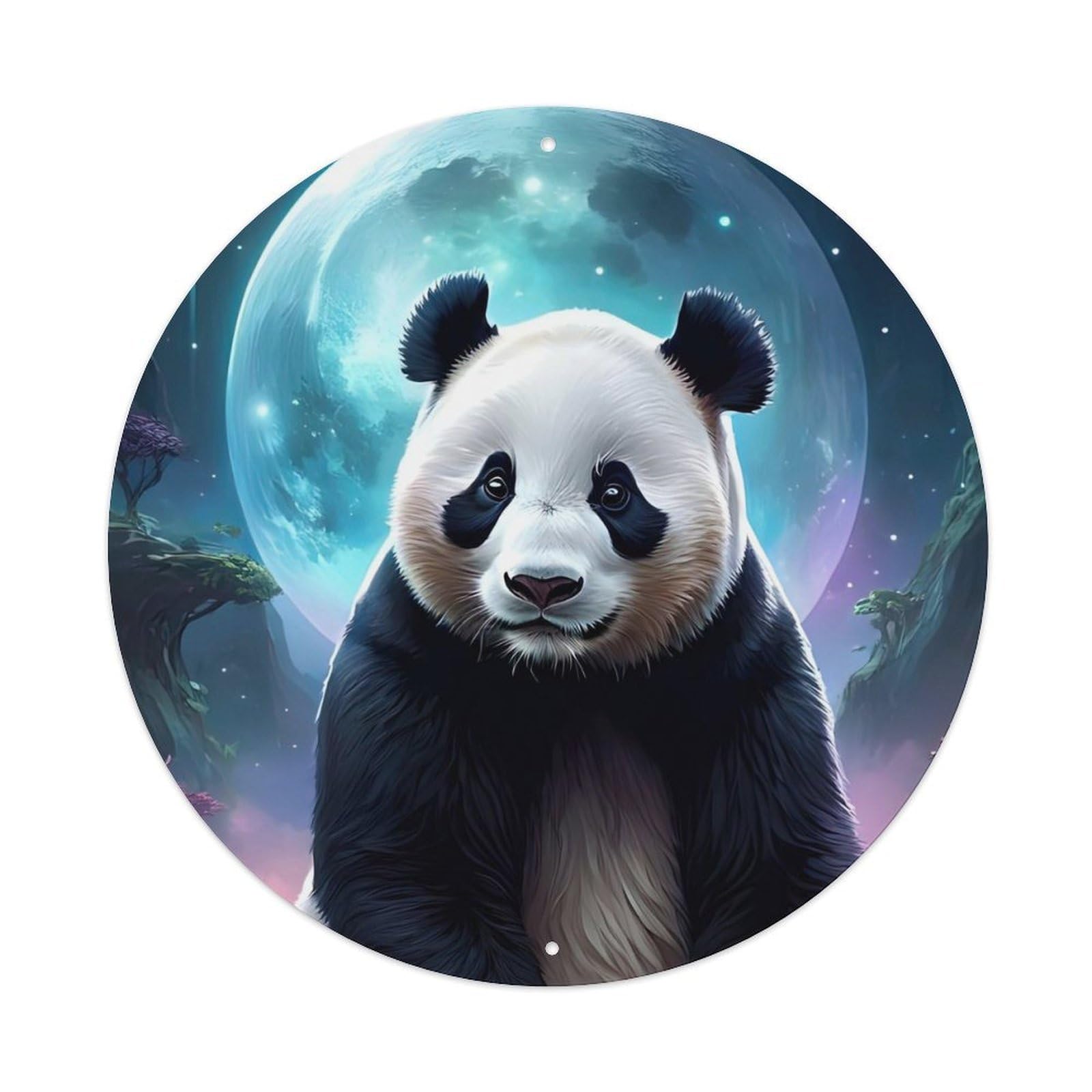Animal Curious Giant Panda Metal Tin Sign