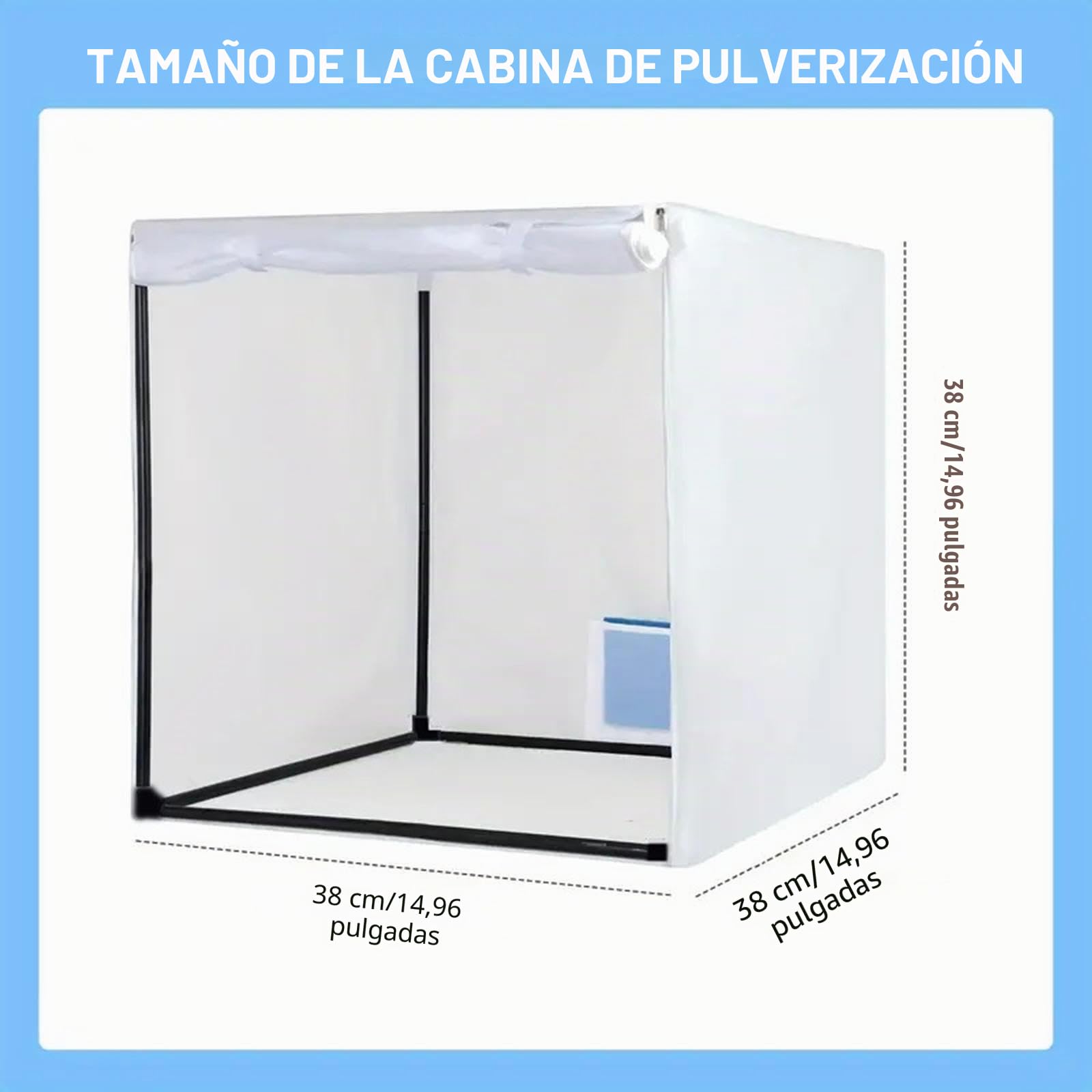 Cabina de Pintura Portátil con Filtro de Cortina y Malla Tienda para Aerografía y Pintura de Modelos Fácil de Limpiar Hecha de Oxford y PVC Adecuada, S