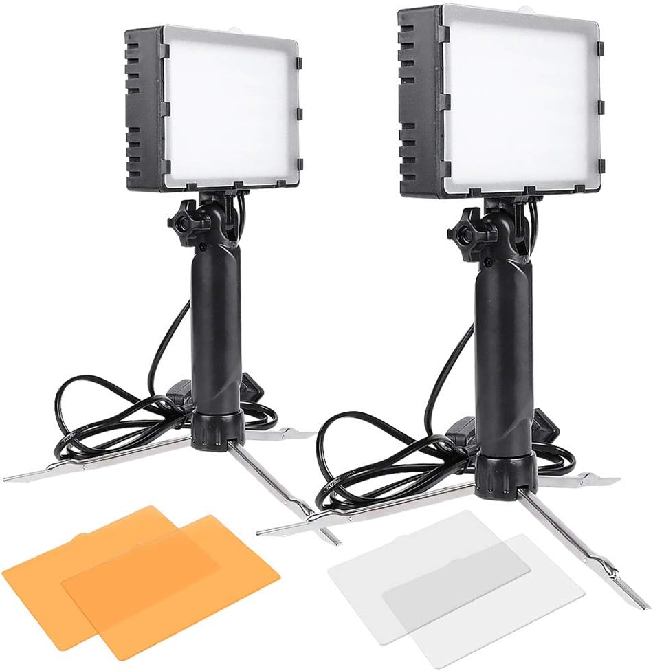 Special SLOW DOLPHIN 2 Sets Photography Continuous 60 LED Portable Light Lamp for Table Top Photo Studio with Color Filters Flashlights for use in Photography Limited SLOW DOLPHIN 2 Sets Photography Continuous 60 LED Portable Light Lamp for Table Top Photo Studio with Color Filters Flashlights for use in Photography