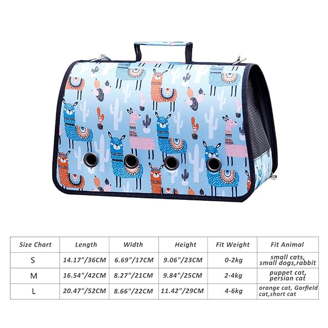 Foto 6 de 7 de アオキ Bolsa de transporte para gatos, cómoda bolsa plegable portátil para mascotas aprobada para perros pequeños