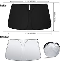 Vista 7 de D-Lumina Parasol para parabrisas para Kia Forte 2019-2023, plegable, bloquea los rayos UV, protector de visera frontal, accesorios interiores