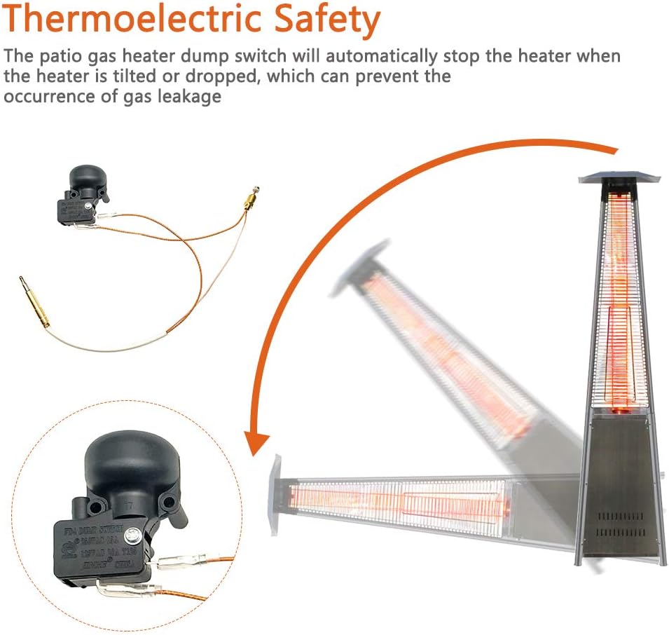DASNTERED Patio Gas Heater Repair Parts, Repair Anti Tilt Switch