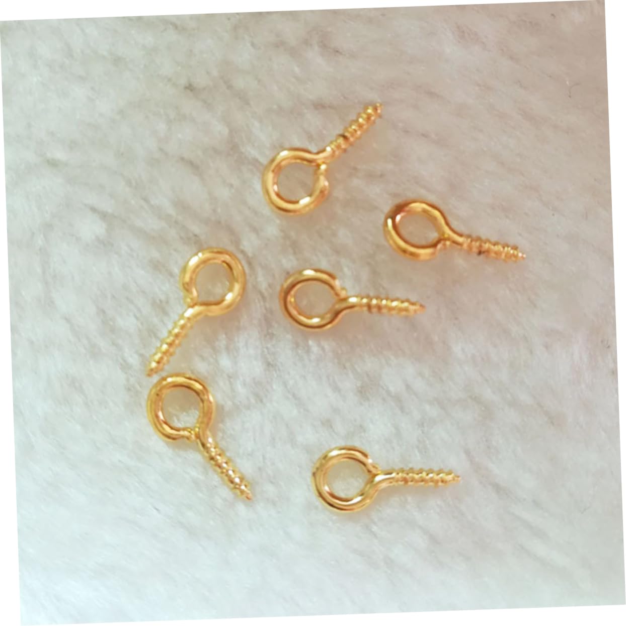 Veemoon Viti ad Occhiello Dorate 10mm 300 Pezzi, Perni a Vite Creativi per Accessori di Bigiotteria e Lavori Artigianali Fai da Te, Viti Occhiello per Creazione Gioielli e Progetti