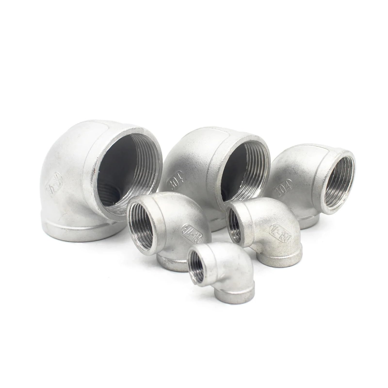 BHBHCPZGR 1PC Elbow 90 Degree Angled SS304 Female Threaded Pipe Fittings Elbow Threaded connection 1" BHBHCPZGR