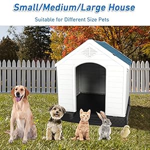 Luckyermore Large Dog House Outdoor Indoor Pet Dog Puppy Shelter Crate Plastic Weatherresistant Cage Large  Cucciolini Doodles Luckyermore large dog house outdoor indoor pet dog puppy shelter crate plastic weather resistant cage large   cucciolini doodles