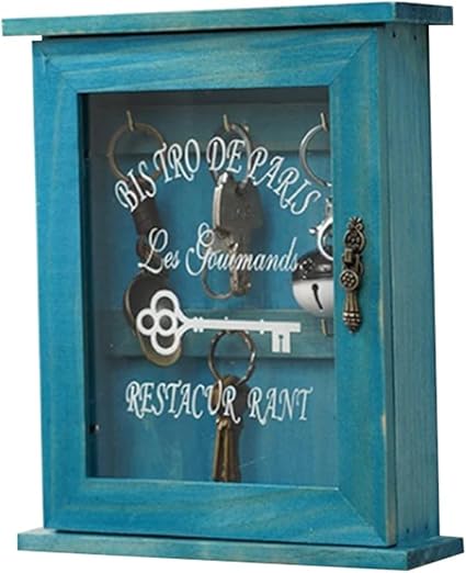 RVPECHWJ Key Box Organizer for Home Vintage Art Deco Key Cabinet, Wall-mountedtransparentvisualization Key Management, Wall Decoration Key(Onecolor)