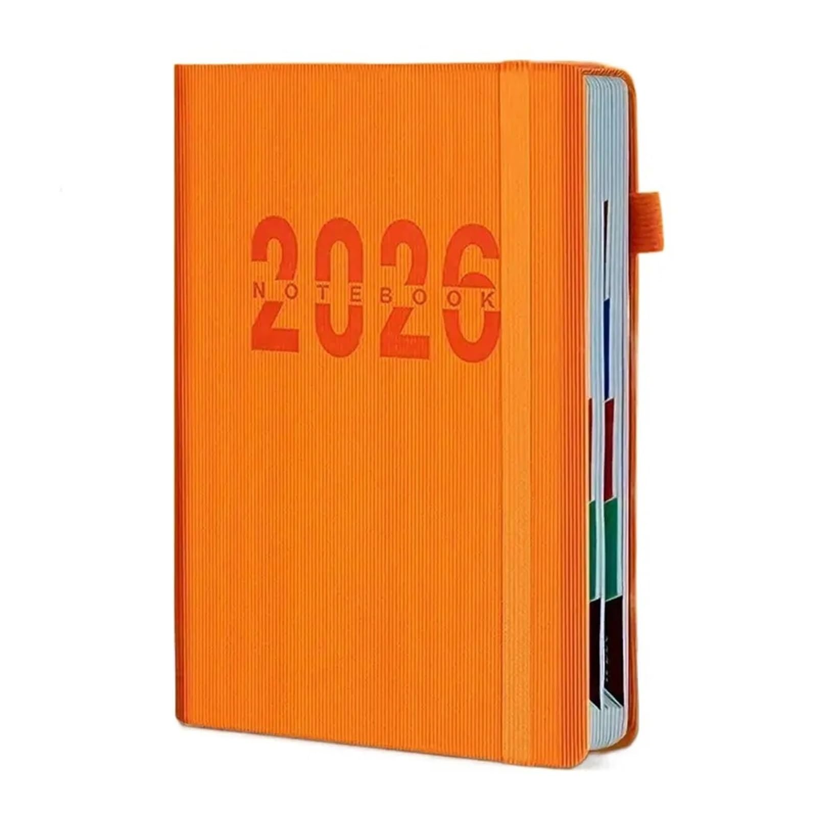 Blocco note for pianificatore di programma inglese 2026, resistente all'usura, 12 mesi, formato A5, agenda pianificazione, blocco for appunti portatile e semplice(Style 06)