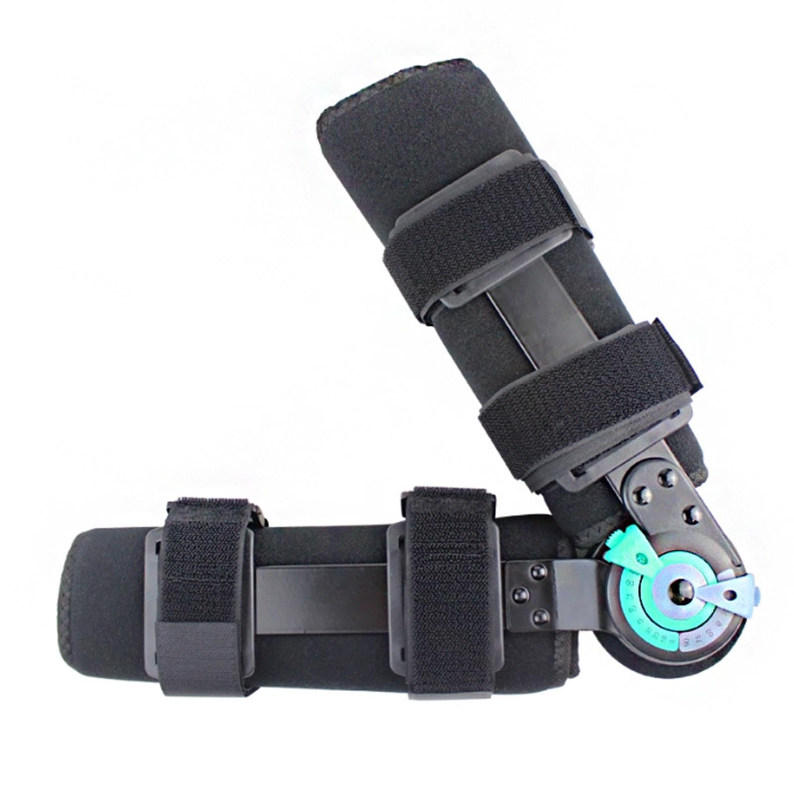 Rodillera con Bisagras, Inmovilizador de Rodilla Ajustable con Diales de Bloqueo y Estabilizadores Laterales, Alivio Efectivo de ACL, Artritis, Dolor de Tendinitis, para Hombres y Mujeres,S