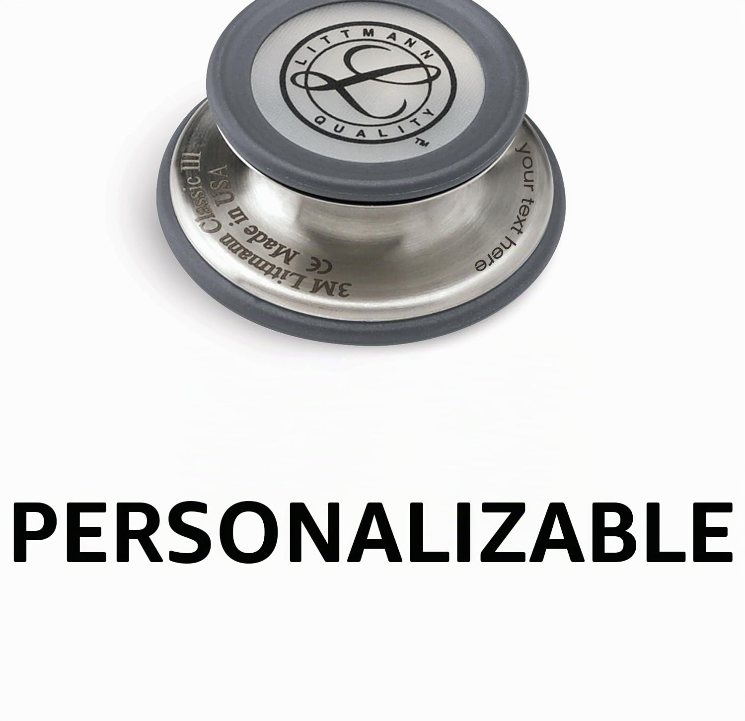 Estetoscopio Littmann Classic III Personalizado con Grabado + Linterna Pupilar de Regalo (Negro)