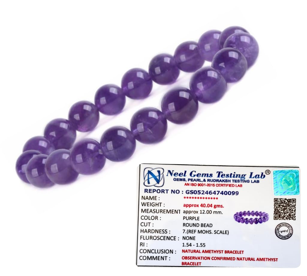 Gemaltic Healing Crystals Gemstones Round Beads Stone Crystal Stretch Bracelets Unisex (12MM, Amethyst) (B0CM39Z1H9) Amazon Price History, Amazon Price Tracker